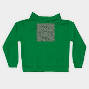 Sage Silhouetted Winter Leaves Kids Hoodie